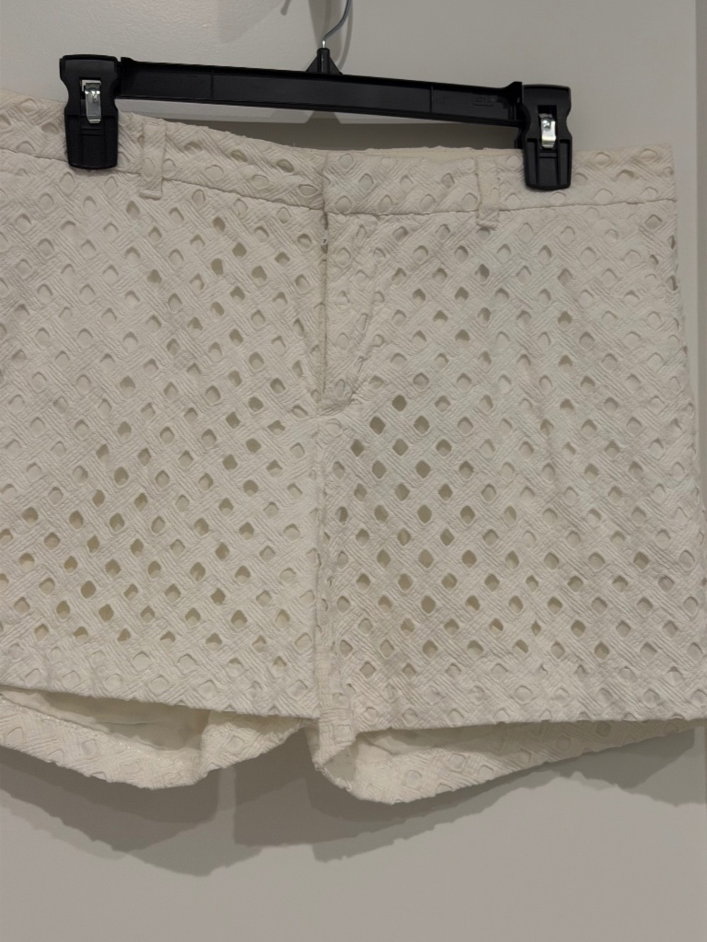 Banana Republic White Textured Shorts Size 8